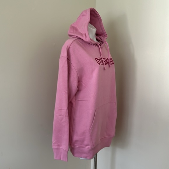 (NWT) GYMSHARK Apollo Oversized Hoodie In Sorbet Pink, Small - Picture 15 of 17